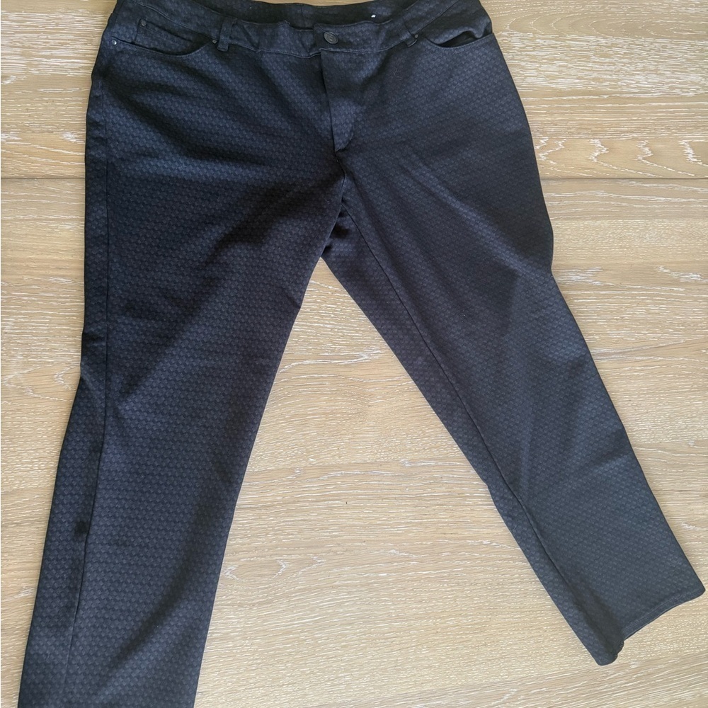 CJ Banks Black Patterned Dress Pants - Picture 2 of 4